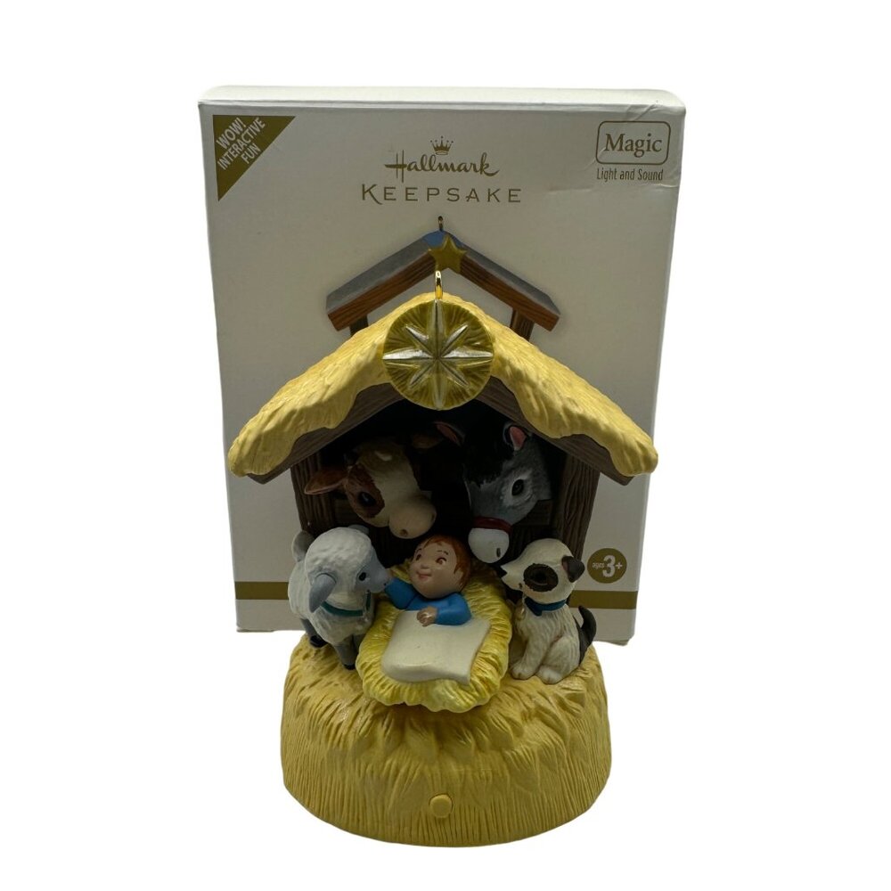 Hallmark Keepsake Nativity Scene Ornament  Magic Light & Sound  Christmas